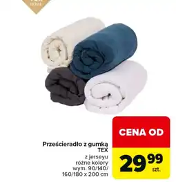 Carrefour Tex Prześcieradło z gumką oferta