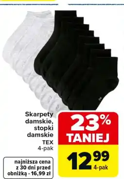 Carrefour Tex Skarpetki damskie, stopki damskie oferta