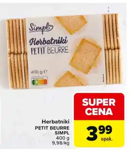 Carrefour Simply Herbatniki petit beurre oferta