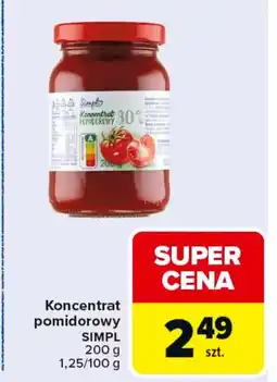 Carrefour Simpl Koncentrat pomidorowy 30% oferta