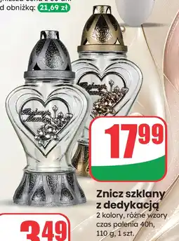 Dino Znicz szklany z dedykacją oferta