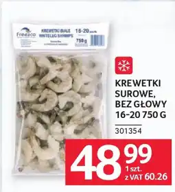 Selgros Freezco Krewetki surowe, bez głowy oferta