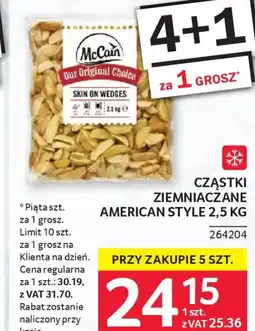 Selgros McCain Cząstki Ziemniaczane American Style Skin On Wedges oferta