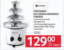 Selgros Hendi Fontanna do Czekoladowego Fondue oferta