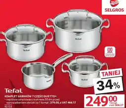 Selgros Tefal komplet garnków 7 części duetto+ oferta