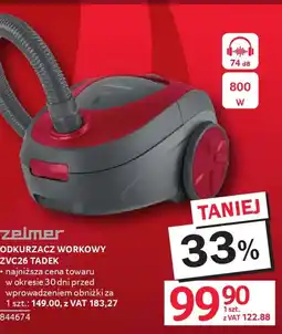 Selgros Zelmer odkurzacz workowy ZVC26 tadek oferta