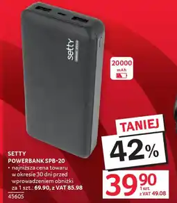 Selgros Setty powerbank SPB-20 oferta