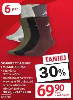 Selgros Adidas Skarpety damskie i męskie oferta