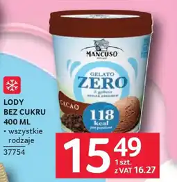 Selgros Lody bez cukru oferta