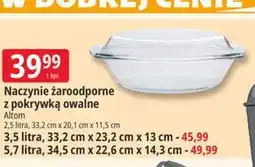 E.Leclerc Naczynie żaroodporne z pokrywką owalne Altom 2,5 litra, 33,2 cm x 20,1 cm x 11,5 cm oferta