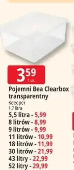 E.Leclerc Pojemnik Bea Clearbox transparentny Keeeper 1,7 litra oferta