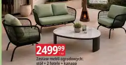 E.Leclerc Zestaw mebli ogrodowych: stół + 2 fotele + kanapa oferta