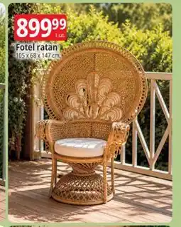 E.Leclerc Fotel ratan 105 x 68 x 147 cm oferta
