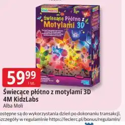 E.Leclerc Świecące płótno z motylami 3D 4M KidzLabs Alba Moli oferta