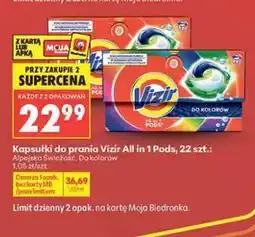 Biedronka Kapsułki do prania Vizir All in 1 Pods, 22 szt oferta