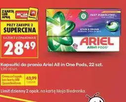 Biedronka Kapsułki do prania Ariel All in One Pods, 22 szt oferta
