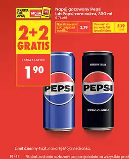 Biedronka Napój gazowany Pepsi lub Pepsi zero cukru oferta
