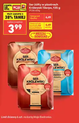 Biedronka Ser żółty w plastrach Królewski Sierpc oferta