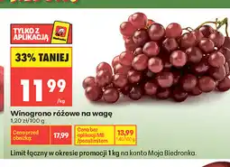 Biedronka Winogrono różowe na wagę oferta
