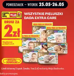 Biedronka Wszystkie pieluszki Dada Extra Care oferta