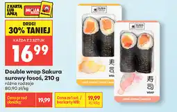 Biedronka Double wrap Sakura surowy łosoś, 210 g różne rodzaje oferta