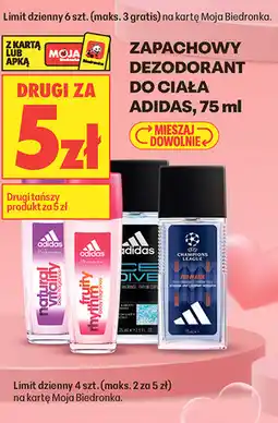 Biedronka Zapachowy dezodorant do ciała Adidas oferta