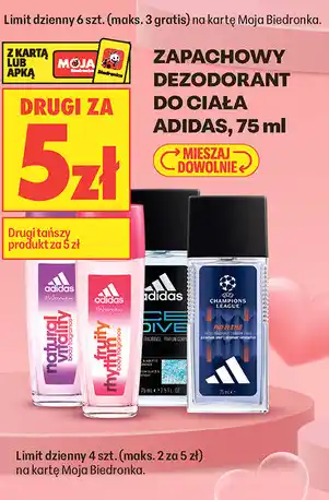 Biedronka Zapachowy dezodorant do ciała Adidas oferta