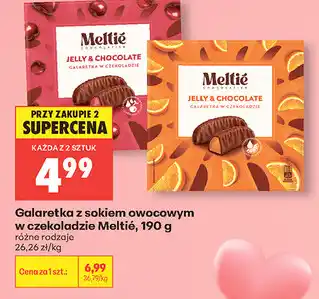 Biedronka Galaretka z sokiem owocowym w czekoladzie Meltié oferta