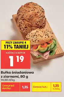 Biedronka Bułka śniadaniowa z ziarnami oferta