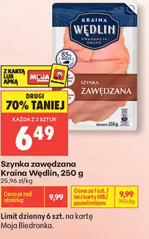 Biedronka Szynka zawędzana Kraina Wędlin oferta