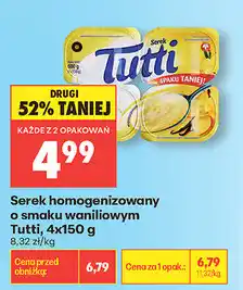 Biedronka Serek homogenizowany o smaku waniliowym Tutti oferta