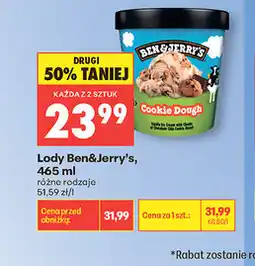 Biedronka Lody Ben&Jerry's oferta