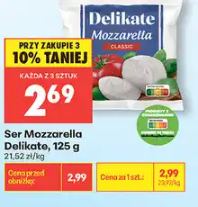 Biedronka Ser Mozzarella Delikate oferta