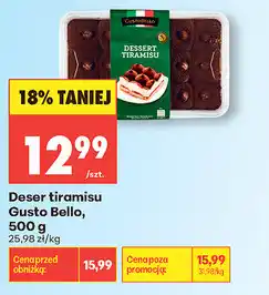 Biedronka Deser tiramisu Gusto Bello oferta
