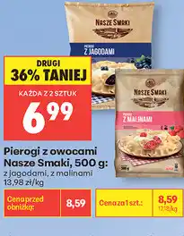 Biedronka Pierogi z owocami Nasze Smaki, 500 g: z jagodami, z malinami oferta