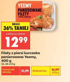 Biedronka Filety z piersi kurczaka panierowane Yeemy oferta