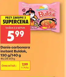 Biedronka Danie carbonara instant Buldak oferta