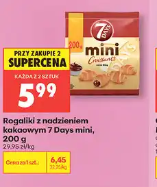Biedronka Rogaliki z nadzieniem kakaowym 7 Days mini oferta