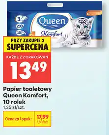 Biedronka Papier toaletowy Queen Komfort, 10 rolek oferta