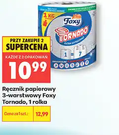 Biedronka Ręcznik papierowy 3-warstwowy Foxy Tornado, 1 rolka oferta