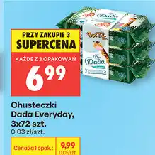 Biedronka Chusteczki Dada Everyday, 3x72 szt oferta