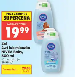 Biedronka Żel 2w1 lub mleczko NIVEA Baby oferta