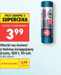 Biedronka Worki na śmieci z taśmą ściągającą Zosia oferta