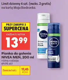 Biedronka Pianka do golenia Nivea MEN oferta