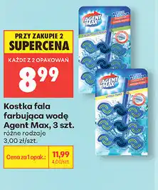 Biedronka Kostka fala farbująca wodę Agent Max, 3 szt oferta