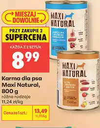 Biedronka Karma dla psa Maxi Natural, 800 g różne rodzaje oferta
