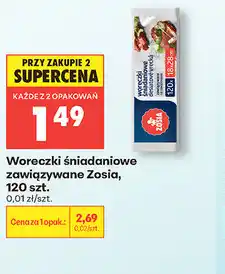 Biedronka Woreczki śniadaniowe zawiązywane Zosia oferta