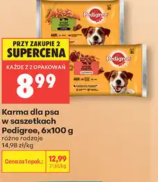 Biedronka Karma dla psa w saszetkach Pedigree, 6x100 g różne rodzaje oferta