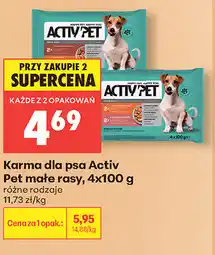 Biedronka Karma dla psa Activ Pet małe rasy, 4x100 g różne rodzaje oferta