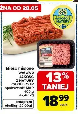 Carrefour Mięso mielone wołowe JAKOŚĆ Z NATURY CARREFOUR oferta